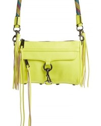 Rebecca Minkoff Mini Mac Leather Crossbody Bag Yellow