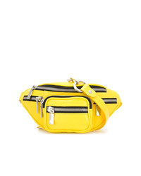 Green-Yellow Leather Fanny Pack