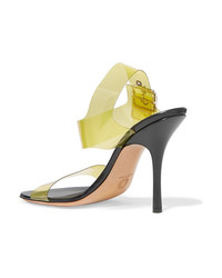 Dries Van Noten Pvc And Leather Sandals