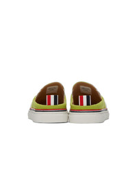 Thom Browne Yellow Flannel Slip On Loafers
