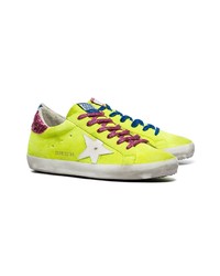 Golden Goose Deluxe Brand Fluorescent Yellow Contrast Lace Sneakers