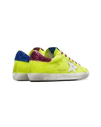 Golden Goose Deluxe Brand Fluorescent Yellow Contrast Lace Sneakers