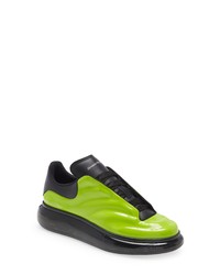 Alexander McQueen Oversize Patent Sneaker In Lime At Nordstrom
