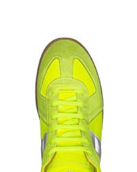 Maison Margiela Yellow Replica Leather Low Top Sneakers