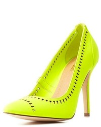 Charlotte Russe Laser Cut Pointed Toe Pumps