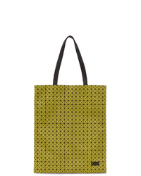 Green-Yellow Leather Tote Bag