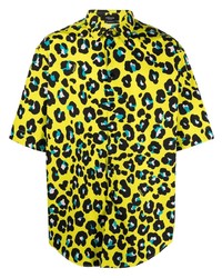 Green-Yellow Leopard Short Sleeve Shirt