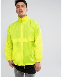 Reclaimed Vintage Inspired Retro Lightweight Jacket In Neon Yellow