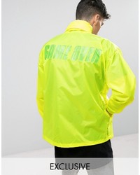 Reclaimed Vintage Inspired Retro Lightweight Jacket In Neon Yellow