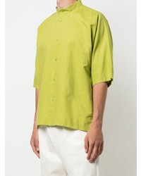 Homme Plissé Issey Miyake Stand Up Collar Shirt