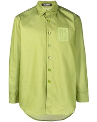 Raf Simons Logo Patch Button Up Shirt