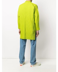 Homme Plissé Issey Miyake Pleated High Neck Buttoned Shirt