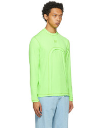 Phlemuns Green Backless Long Sleeve T Shirt