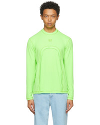 Phlemuns Green Backless Long Sleeve T Shirt