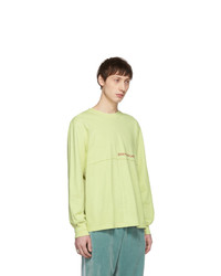 Eckhaus Latta Green Lapped Long Sleeve T Shirt