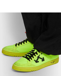 Off-White 20 Distressed Suede Trimmed Mesh Sneakers
