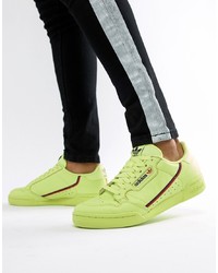 adidas Originals Continental 80s Trainers In Yellow B41675