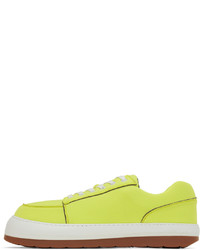 Sunnei Yellow Neoprene Dreamy Low Top Sneakers