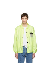 Green-Yellow Nylon Shirt Jacket