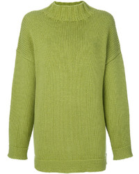 Green-Yellow Oversized Sweater