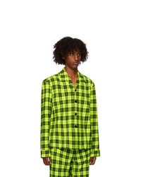 Sankuanz Green Plaid Shirt