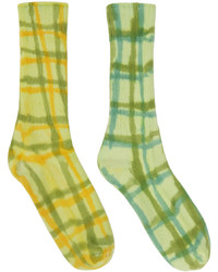 Green-Yellow Plaid Socks