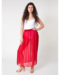American Apparel Chiffon Single Layer Full Length Skirt