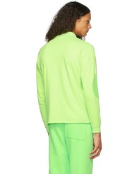 ERL Green Rugby Long Sleeve Polo