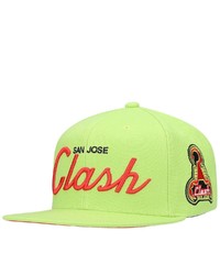 Mitchell & Ness Orange San Jose Earthquakes Historic Logo Since 96 Foundation Script Snapback Hat In Green At Nordstrom