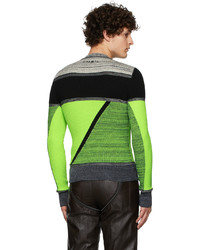 Gmbh Black Green Knit Sweater