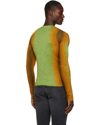 Y/Project Green Orange Gradient Knit Sweater