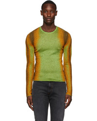 Y/Project Green Orange Gradient Knit Sweater