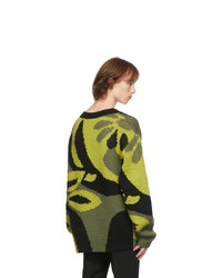 Dries Van Noten Green Wool Sweater