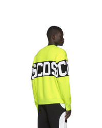 Gcds Yellow And Black Logo Sweater