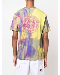 McQ Abstract Print Cotton T Shirt