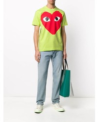 Comme Des Garcons Play Comme Des Garons Play Logo Print T Shirt