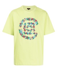 Clot Flowers Logo Print T Shirt