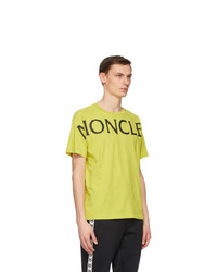 Moncler Green Matt Black Logo T Shirt