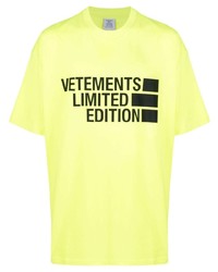 Vetements Oversize Logo Print T Shirt