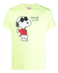 MC2 Saint Barth Snoopy Print Slogan T Shirt