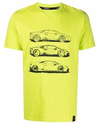 Automobili Lamborghini Triple Car Logo Print T Shirt