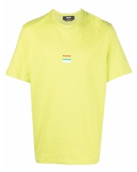 MSGM Wave Logo Print Short Sleeve T Shirt