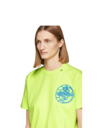 Off-White Yellow Glow In The Dark 3d Cross T Shirt