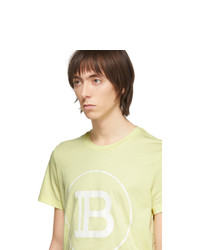 Balmain Yellow Logo T Shirt