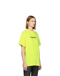 Vetements Yellow Postal Logo T Shirt