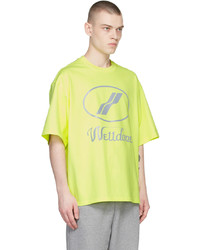 We11done Yellow Reflective Logo T Shirt