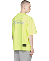 We11done Yellow Reflective Logo T Shirt