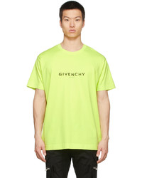 Givenchy Yellow Reverse Print T Shirt