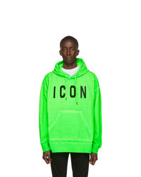DSQUARED2 Green Fade Dyed Icon Hoodie
