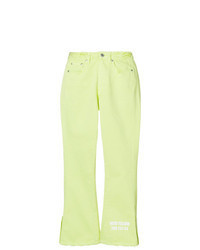 Green-Yellow Print Jeans